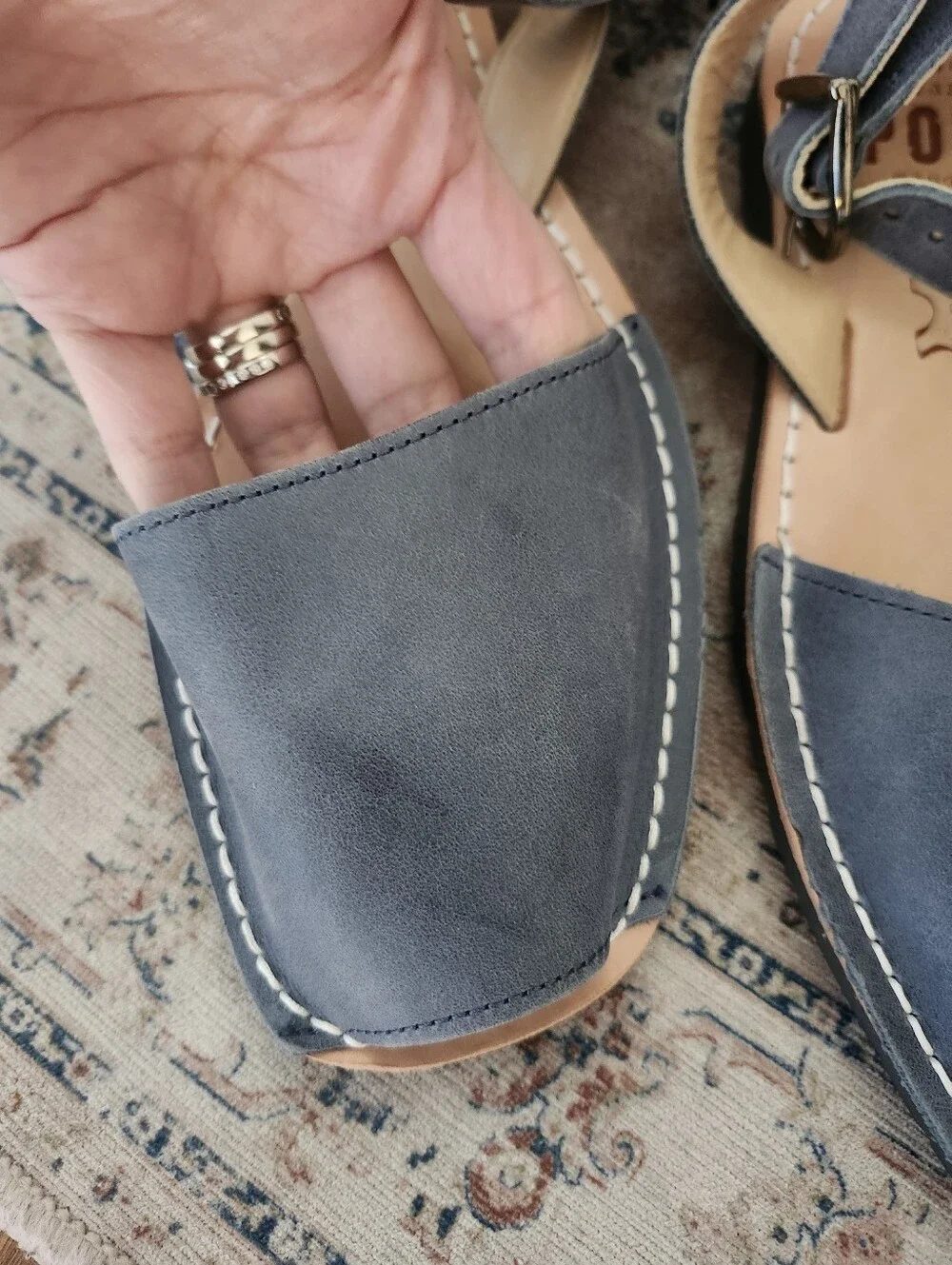 Pons Size 8 Blue With Ankle Strap